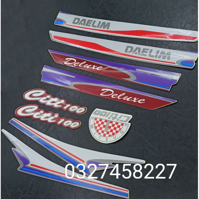 Bộ Tem citi 100 DAELIM nâu tím