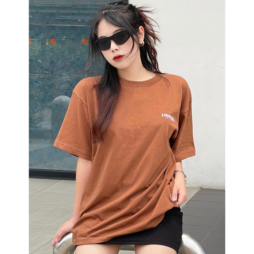 Áo Thun Tay Lỡ Lourents Local Brand Premium Basic Tee - TEE2 Nâu