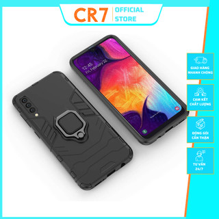 Ốp lưng Samsung A50, Ốp iron man chống sốc kèm nhẫn iring chống xem video bảo vệ camera cho Samsung A50