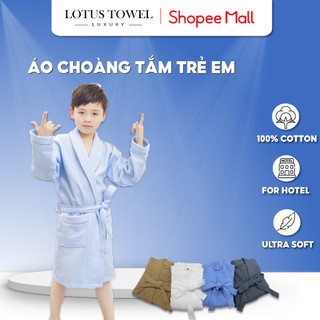 Áo Choàng Tắm FreeSize Cho Bé LOTUS TOWEL 100% Cotton Cao Cấp Mềm Mịn Thấm Hút Không Ra Màu