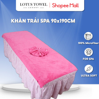 Khăn trải giường spa 90x190cm lotus towel 100% microfiber cao cấp mềm mịn thấm hút không ra màu