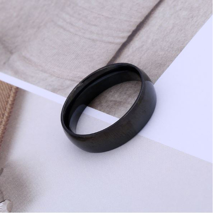 Nhẫn nam titan trơn tròn xoay nam nữ PT JEWELRY nhiều màu cao cấp thời trang inox thép không gỉ