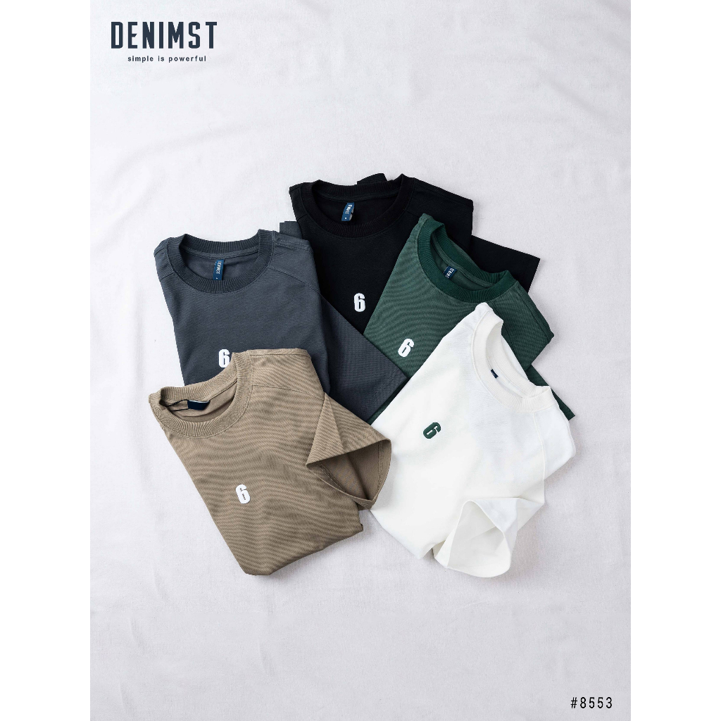 Áo Thun Số 6 DENIMST 8553, chất liệu thun cotton cao cấp, phong cách tối giản