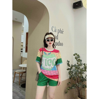 SET SHORT COTTON LẠNH PHỐI 3D CAO CẤP