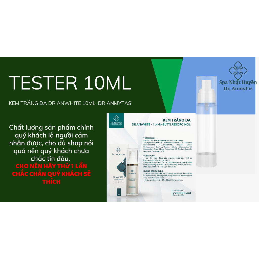 Kem Sáng Da Mờ Nám DrAnwhite 10gr Dr Anmytas