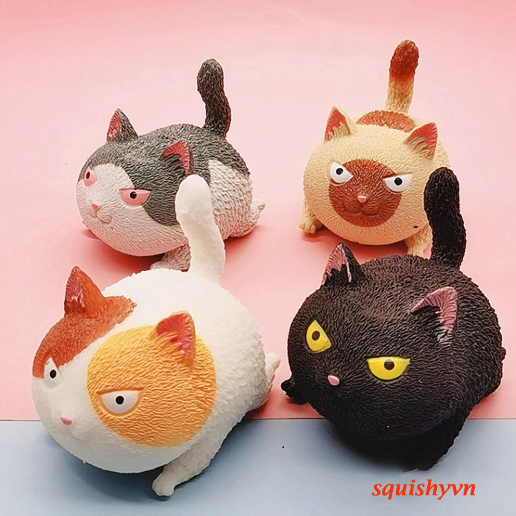 GUDETAMA SQUIShY CON MÈO MẬP Ú TỨC GIẬN cực đáng yêu bóp xả stress giảm căng thẳng mochi slime