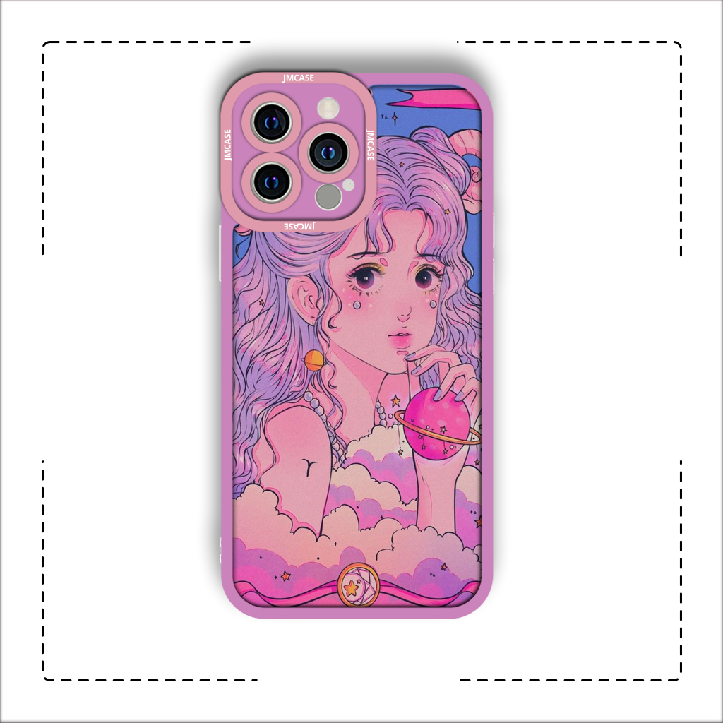 Ốp lưng iphone cạnh vuông JMCase Vintage Manga Girl 6plus/6s/6splus/7/7plus/8/8plus/x/xs/11/12/pro/max/plus/promax