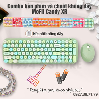 Bàn phím giả cơ và chuột cao cấp không dây MoFii Candy XR - Dùng cho Máy tính bàn, Laptop, Tivi, Điện thoại, iPad iPhone