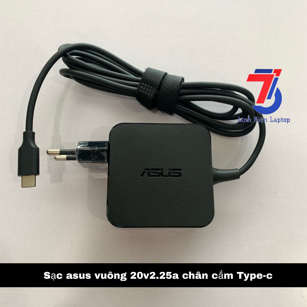 Sạc Máy Tính Laptop3T ASUS Vuông 20V-2.25A 45W; 20V-3.25A 65W Chân Cắm TYPE-C Loại tốt bảo hành 12 tháng