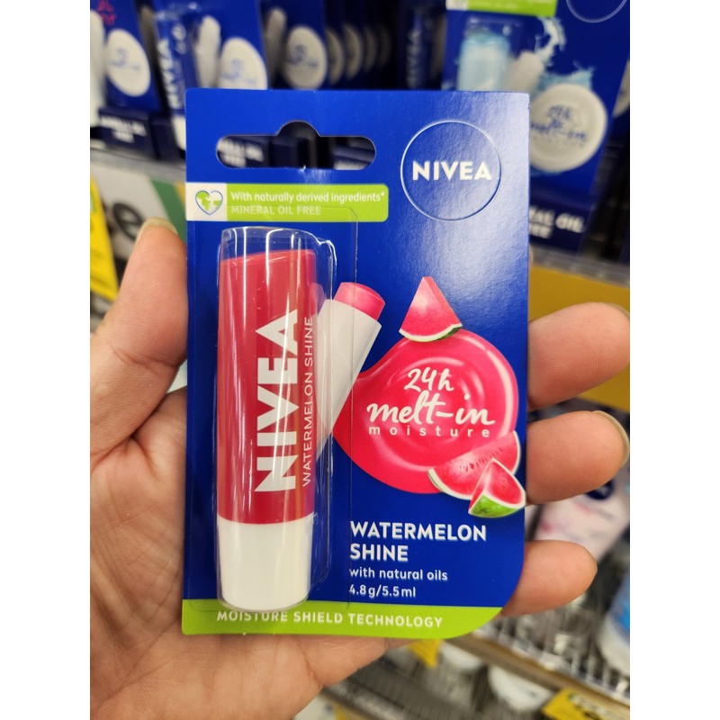 Son dưỡng chuyên sâu Nivea Lip Watermelon Shine Limited Edition 4.8g.hương dưa hấu