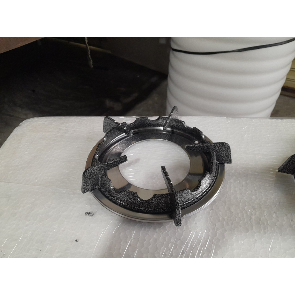 COMBO Kiềng chắn gió  + Khay INOX dùng cho các loai bếp gas 5 chân