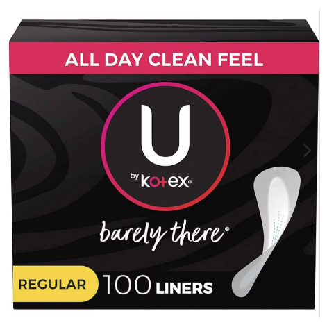Băng vệ sinh U by Kotex Barely There Thin Panty Liners Light Absorbency Regular Length 100 miếng