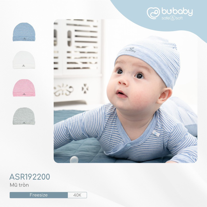 Mũ sơ sinh và set bao tay chân joyful Bu kẻ siro