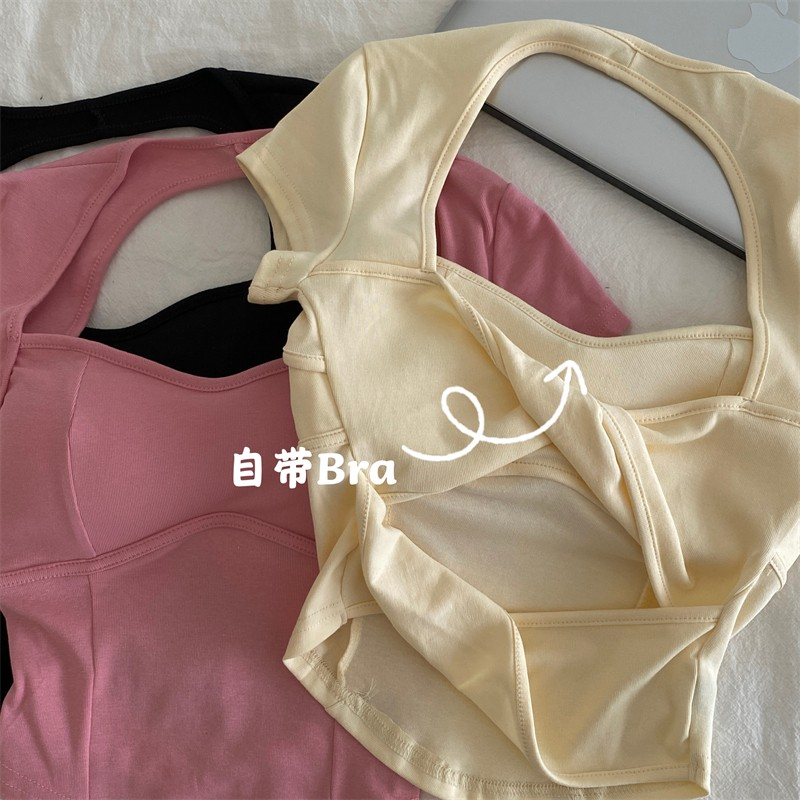 Áo thun croptop ZWQFP hở lưng cột dây ôm dáng phong cách gợi cảm thời trang dành cho nữ