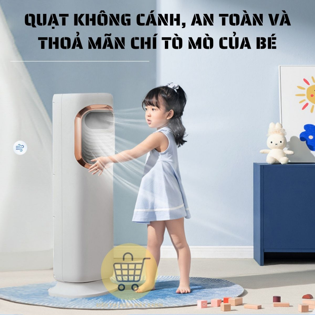 Quạt Điều Hòa Không Cánh 2 Chiều Nóng Lạnh, An Toàn, Sang Trọng, Điều Khiển Từ Xa, Hẹn Giờ Tắt - Bảo Hành 1 Năm | BigBuy360 - bigbuy360.vn