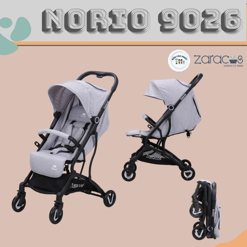Xe đẩy gấp gọn cho bé Zaracos Norio 9026 Gray – Zaracos Việt Nam