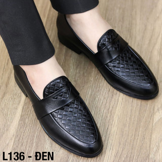 Giày da nam trẻ trung, giá rẻ nhất đế khâu siêu bền mã l136