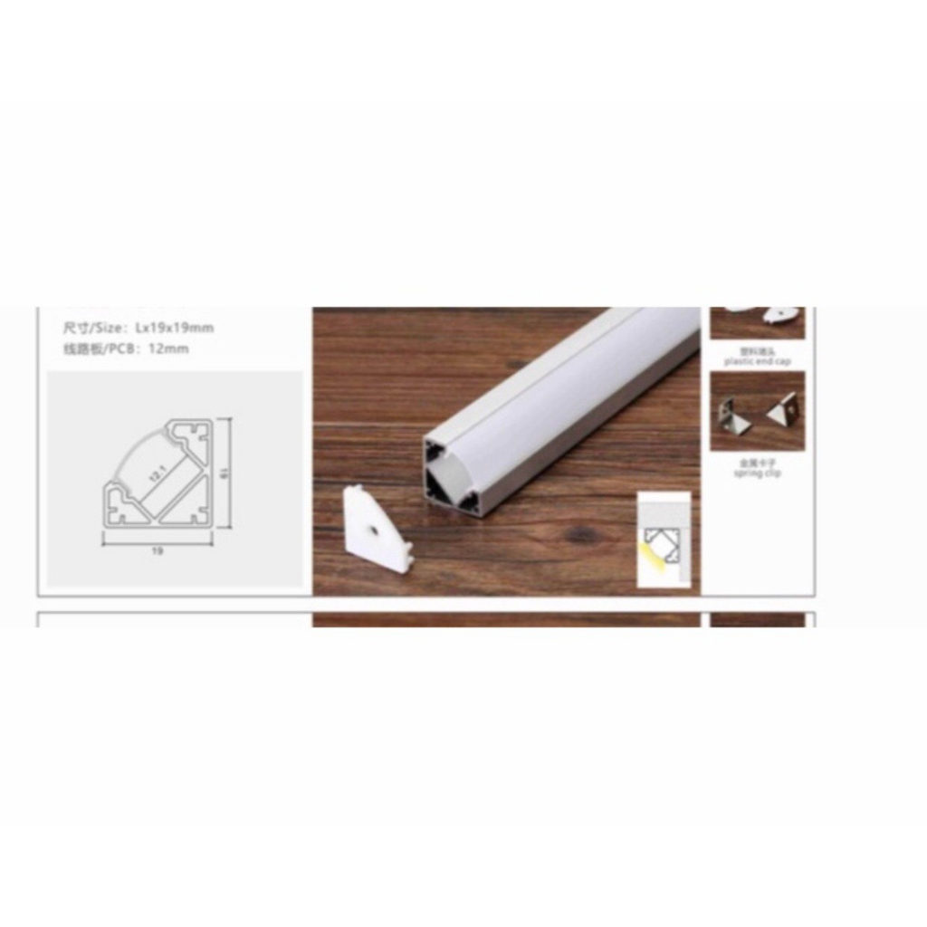 Thanh nhôm led định hình dùng cho led dán nội thất ( thanh 30cm-50cm-1m)