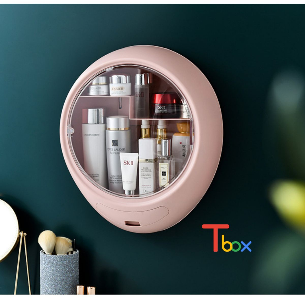 Hộp đựng mỹ phẩm trong suốt có nắp chống bụi