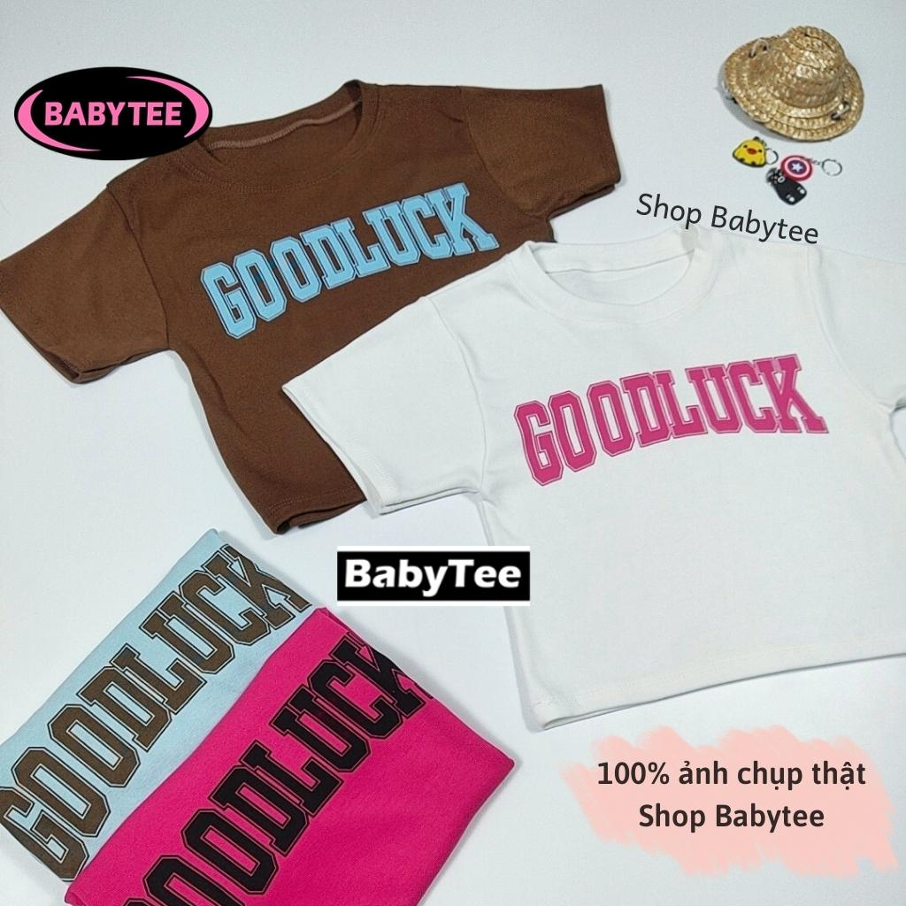 Áo Croptop ôm body nữ GOODLUCK cổ tròn tay ngắn BABY TEE, Áo thun crt kiểu sexy in chất borip đẹp nhiều màu