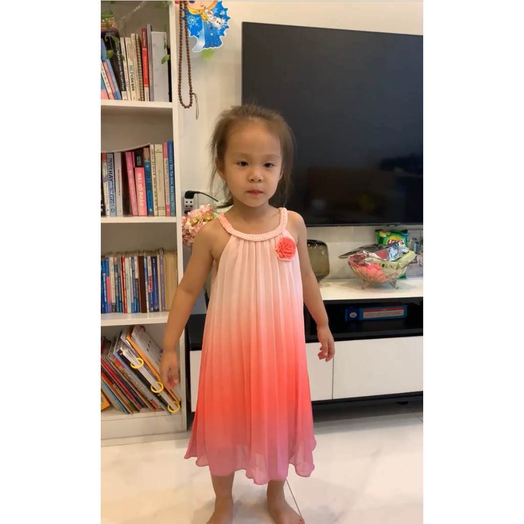 Váy cầu vồng cho bé gái siêu xinh cho bé 10-35kg Cỏ Fashion