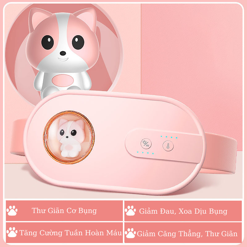 Máy Massage Bụng Kinh Kumo Đai Đeo Làm Ấm Giảm Đau Cho Phụ Nữ Đến Kì