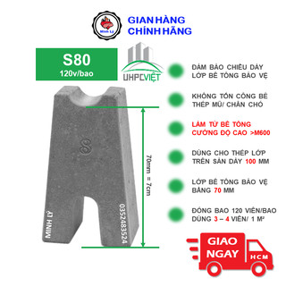 [Hỏa Tốc] Con Kê Bê Tông Cường Độ Cao Cho Sàn Dày 100mm – UHPC Thép Sàn Lớp Trên S80 (120v/bao)