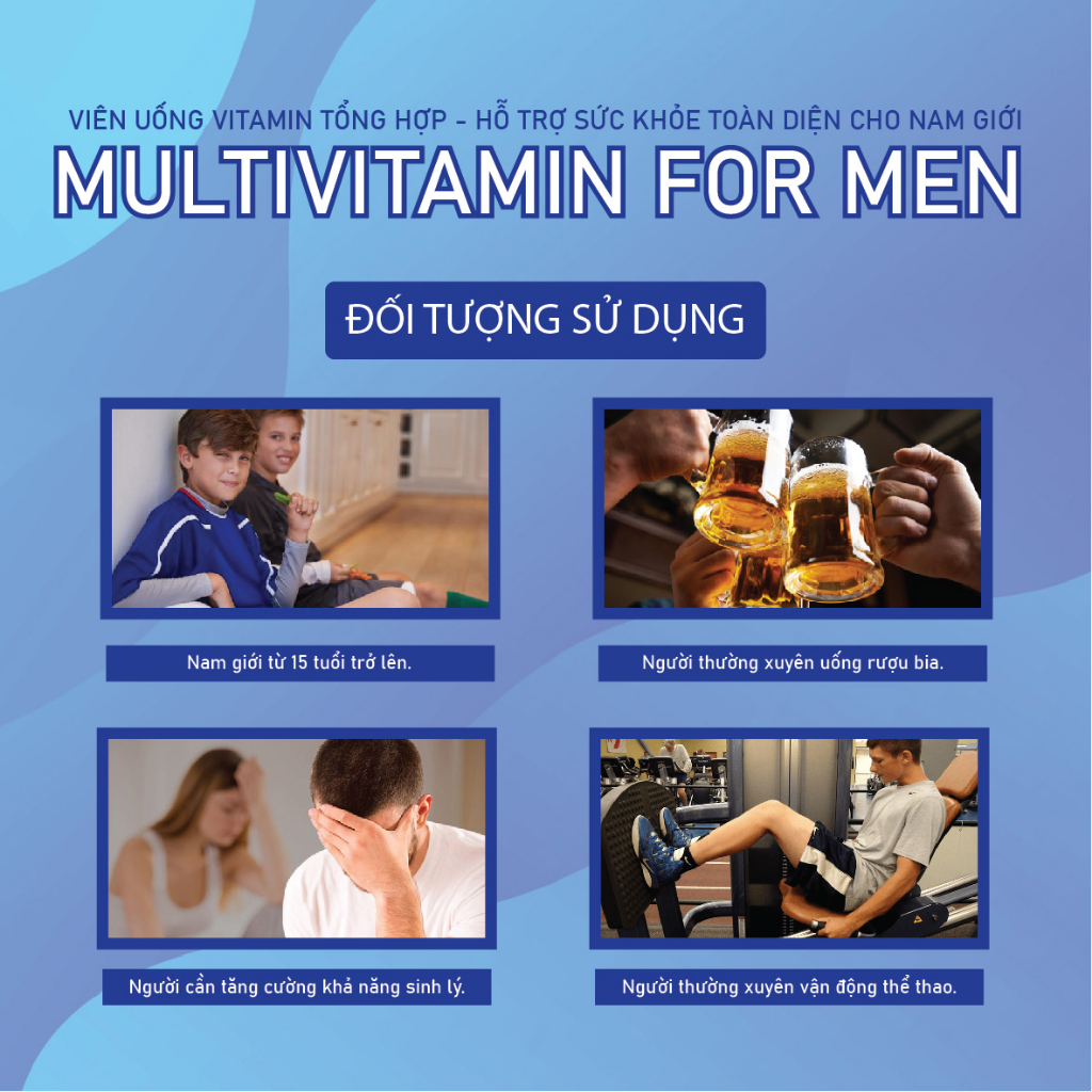 Vitamin tổng hợp cho nam Blackmores Multivitamin for Men Exclusive tăng cường sức khỏe toàn diện 50 viên