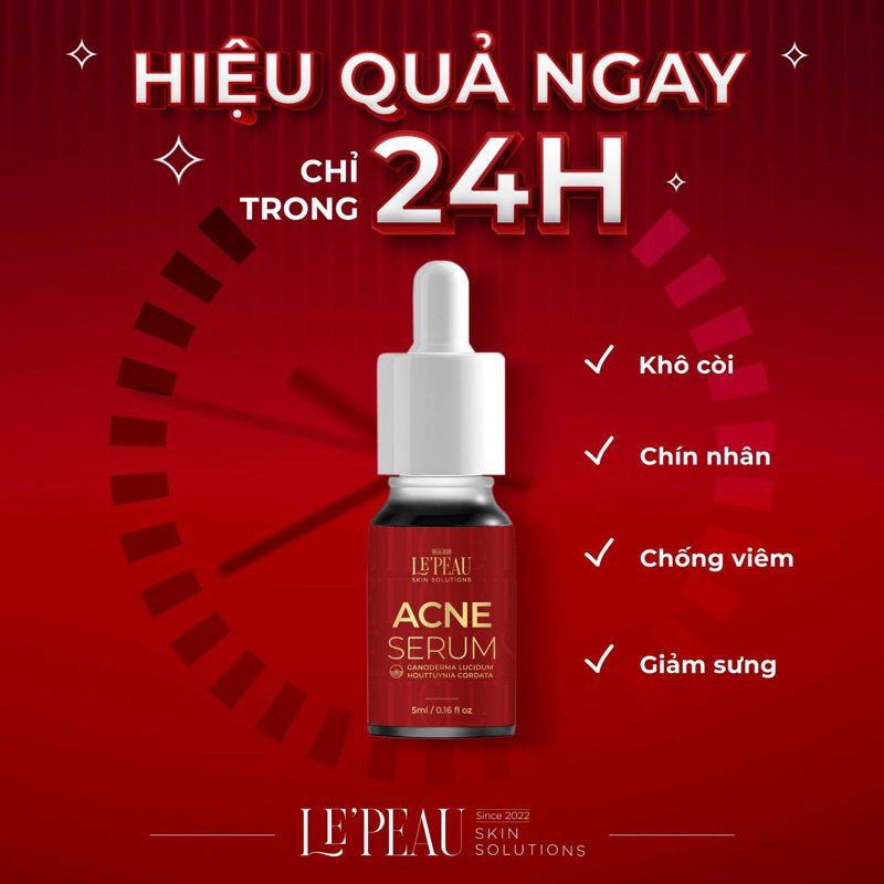 Serum Giảm Mụn Thâm Sẹo Rỗ ACNE Chấm mụn diếp cá - LE'PEAU