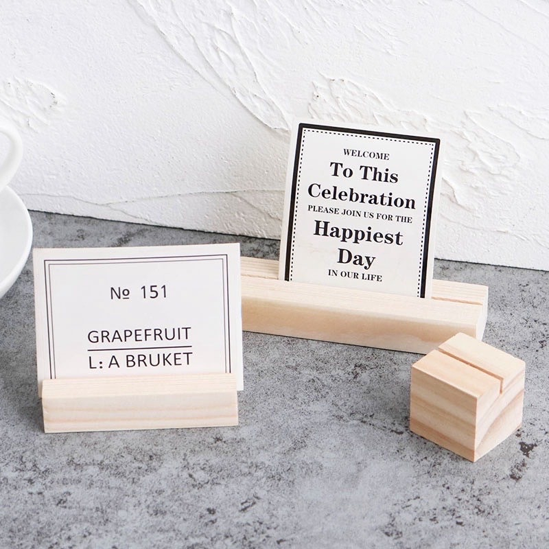 Chân Đế Gỗ Để Lịch Bàn / Cài Ảnh / Namecard / Menu / Đánh Số Bàn Tiệc - Fir Decor