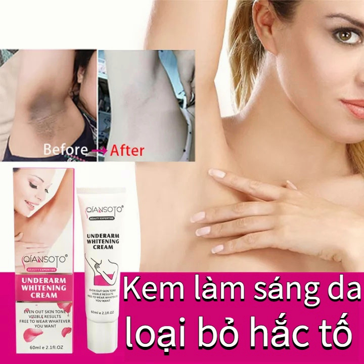 Kem Làm Trắng Da Nách Giảm Thâm Đầu Gối Mông Bikini Khử Mùi Hôi Dưỡng Trắng Da 60g Kem dưỡng 60g