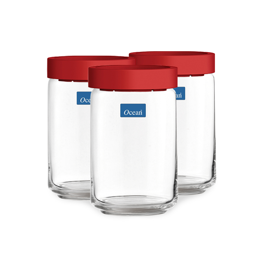 Bộ 3 hũ thủy tinh Rego 750ml - Chính Hãng