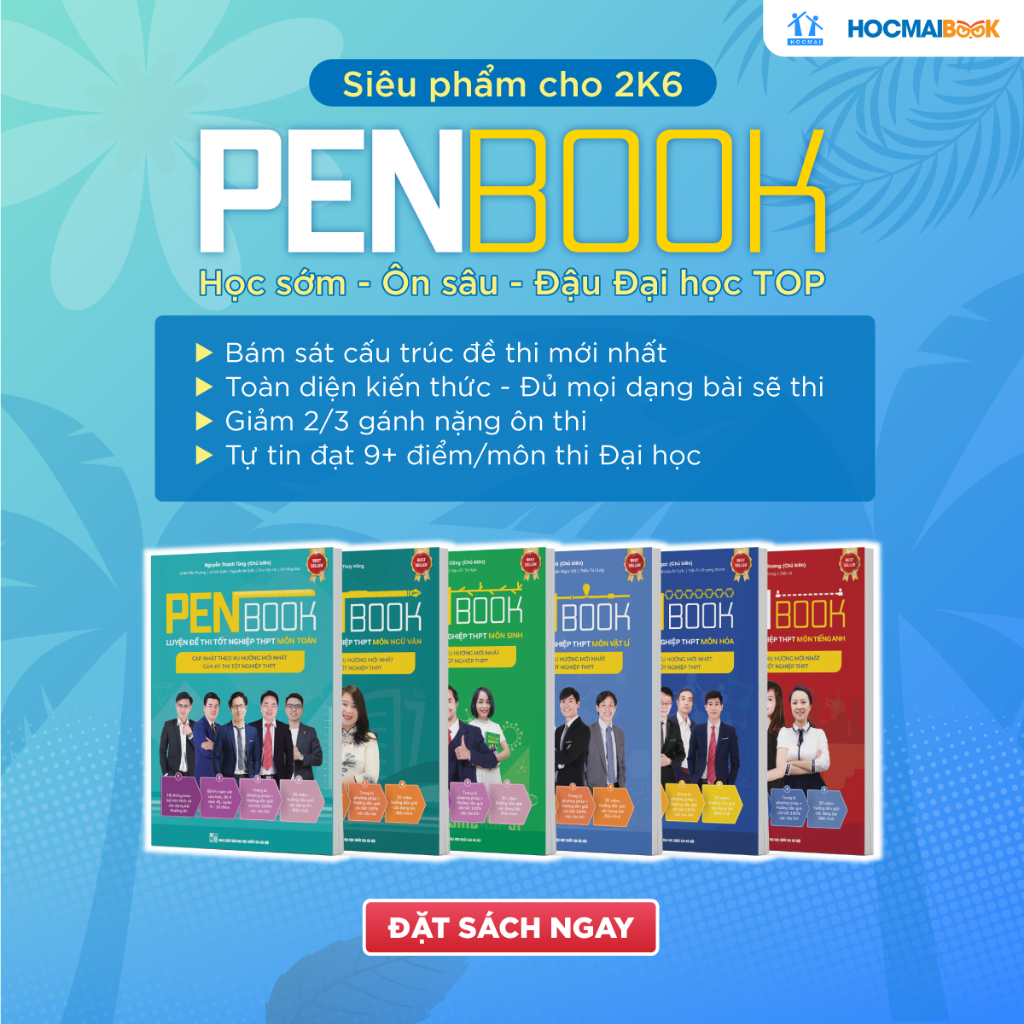 [LỚP 12 ] Combo 2 cuốn sách PENBOOK - Luyện đề thi tốt nghiệp THPT. Chinh phục điểm 9+ thi Đại Học. Bản mới nhất 2024