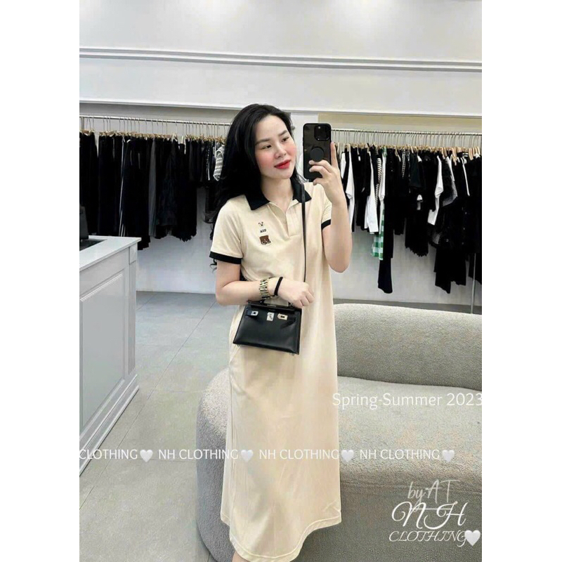 Váy bầu polo ,dáng xuông dài rộng