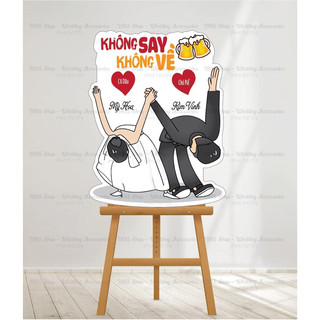 Bảng tên đám cưới vui nhộn, bảng trang trí đám cưới
