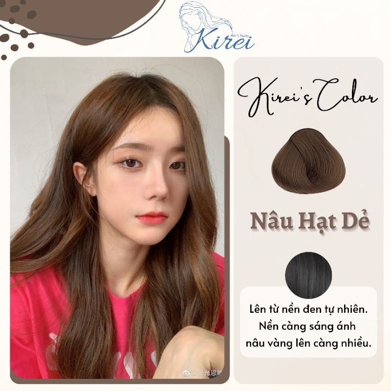 Thuốc nhuộm tóc màu NÂU HẠT DẺ không cần tẩy tóc Kirei Hair, KireiHair, KIREIHAIR