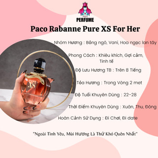 [Chính Hãng] Nước Hoa Nữ 𝗣𝘂𝗿𝗲 𝗫𝗦_Dung Tích 2/5/10ml