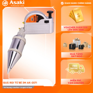Quả dọi có từ tính 3m asaki ak-2571 lập lòn từ tính