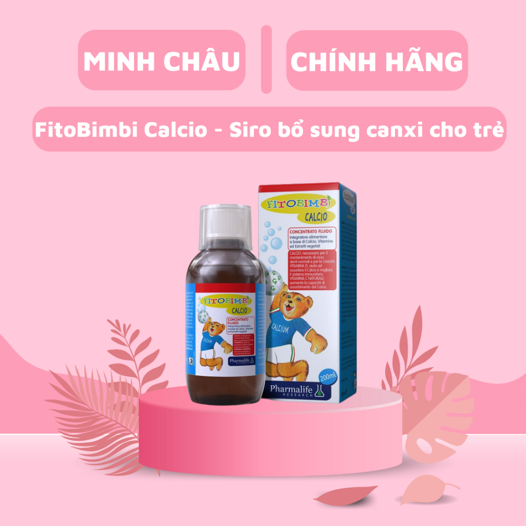 Siro Cho Bé FITOBIMBI CALCIO Bổ Sung Canxi Và Vitamin D Giúp Phát Triển Chiều Cao, Xương Răng Chắc Khỏe Chai 200ml