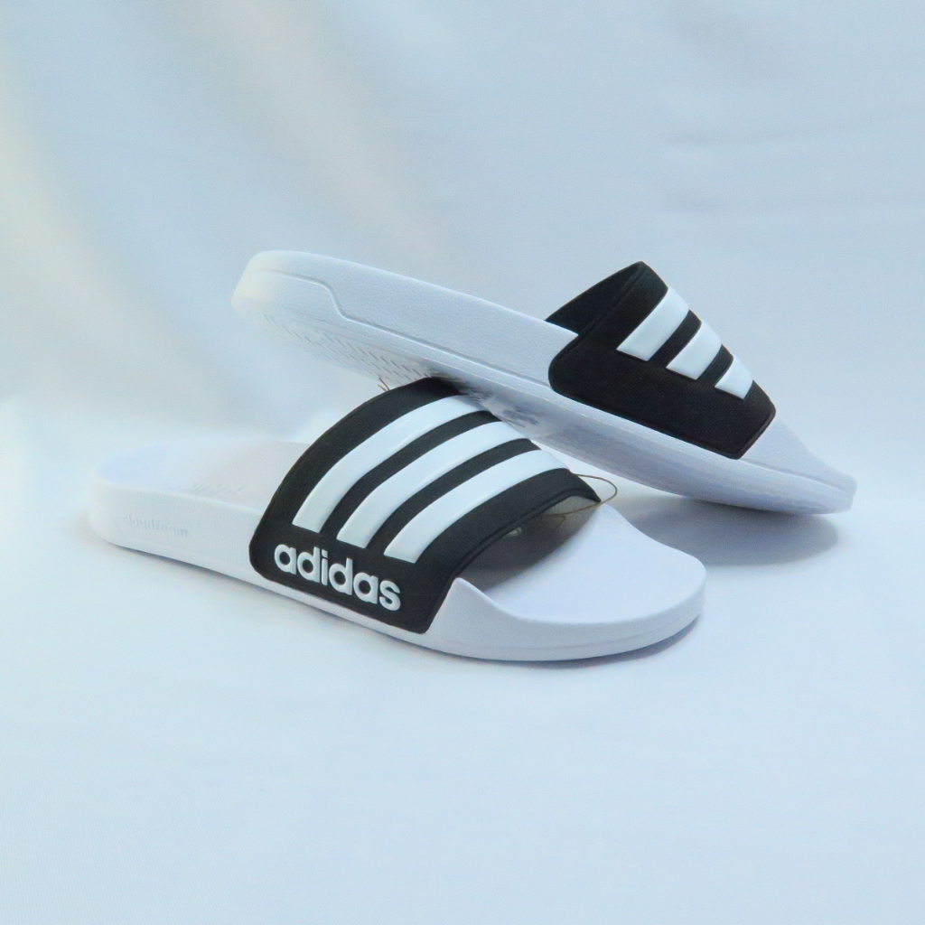 Chính Hãng Dép quai ngang Adidas Shower Trắng v Đen không thấm nước