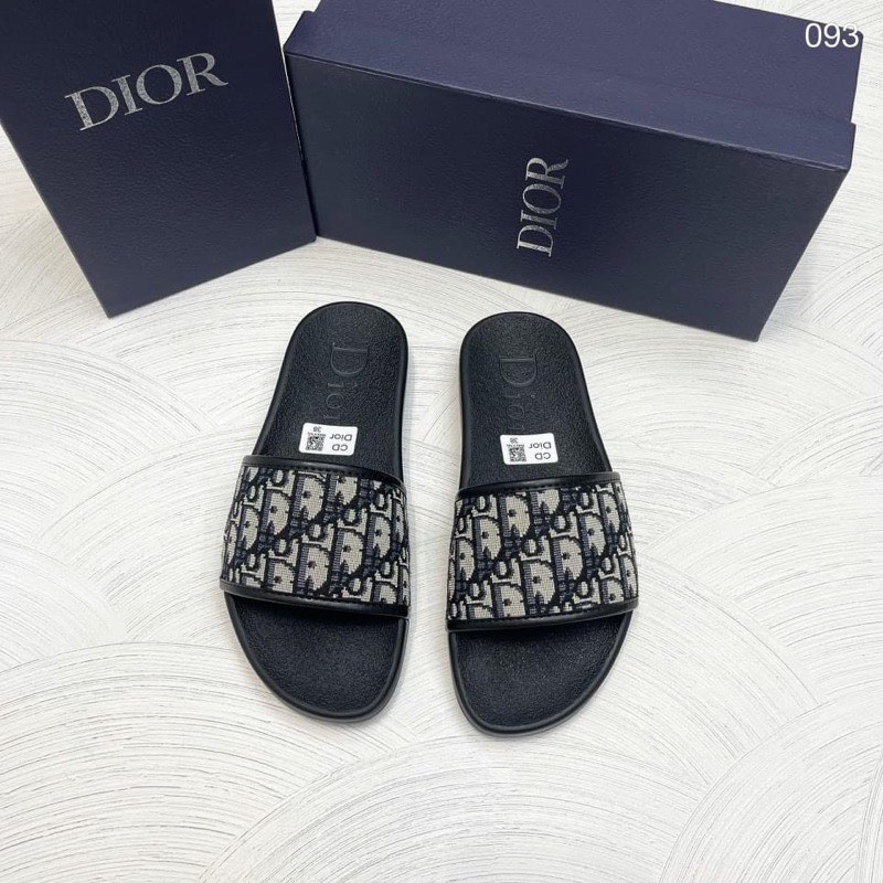 Dép lê nam Dior quai in logo hãng đế cao su
