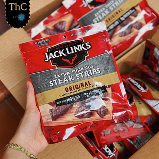Loại miếng dày thịt bò khô hảo hạng số 1 mỹ jack link’s 100% thịt nguyên chất hun khói protein