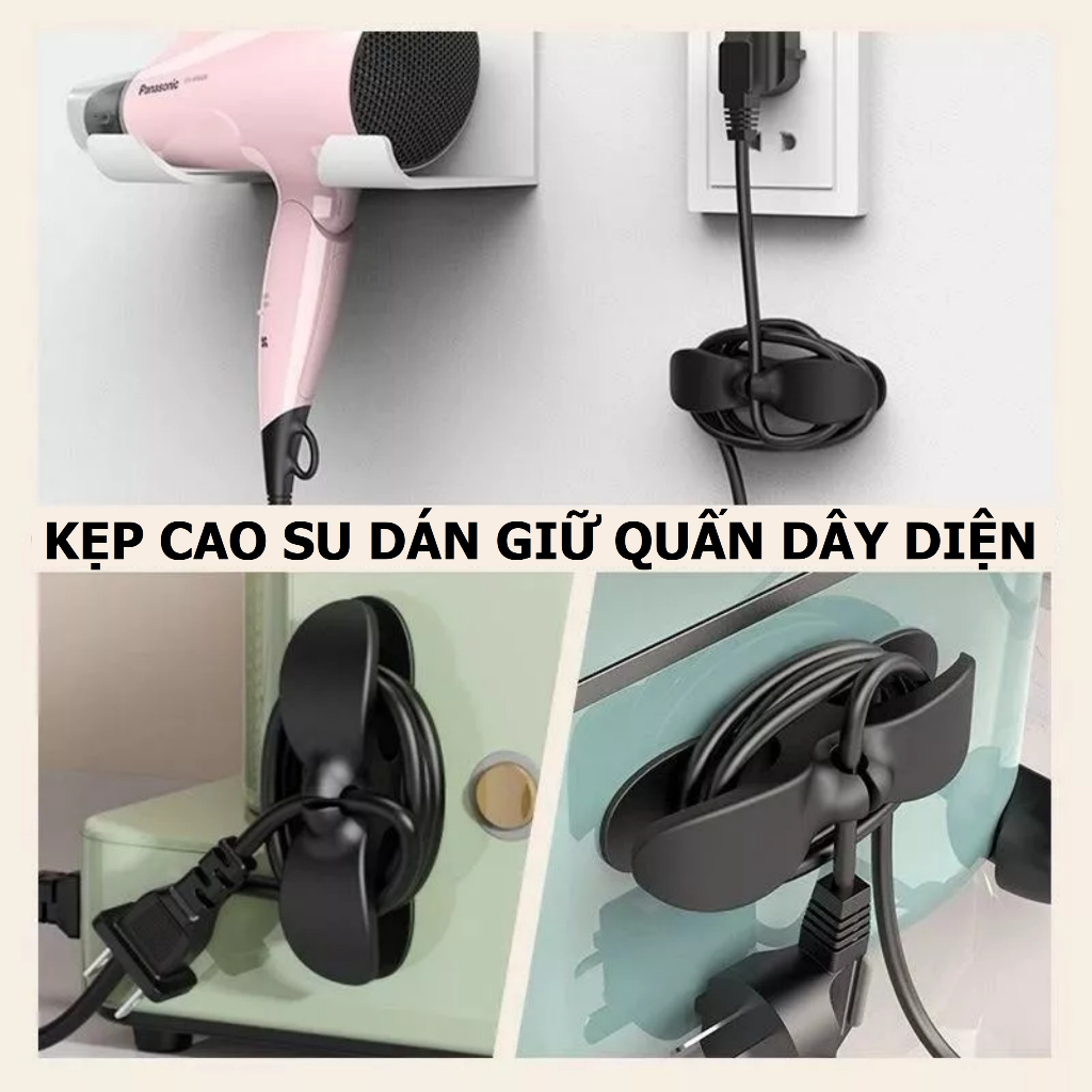Kẹp Quấn Dây - Taky, Giúp Thiết Bị Điện Quấn Gọn Gàng Dây Điện, Dây Cáp Sạc, Silicone Tự Dính Đa Năng Cho Nhà Bếp 2237