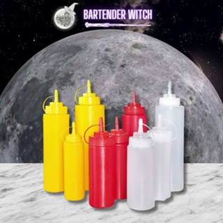 Chai nhựa đựng sốt, chai đựng tương ớt 1 vòi - Bartender witch