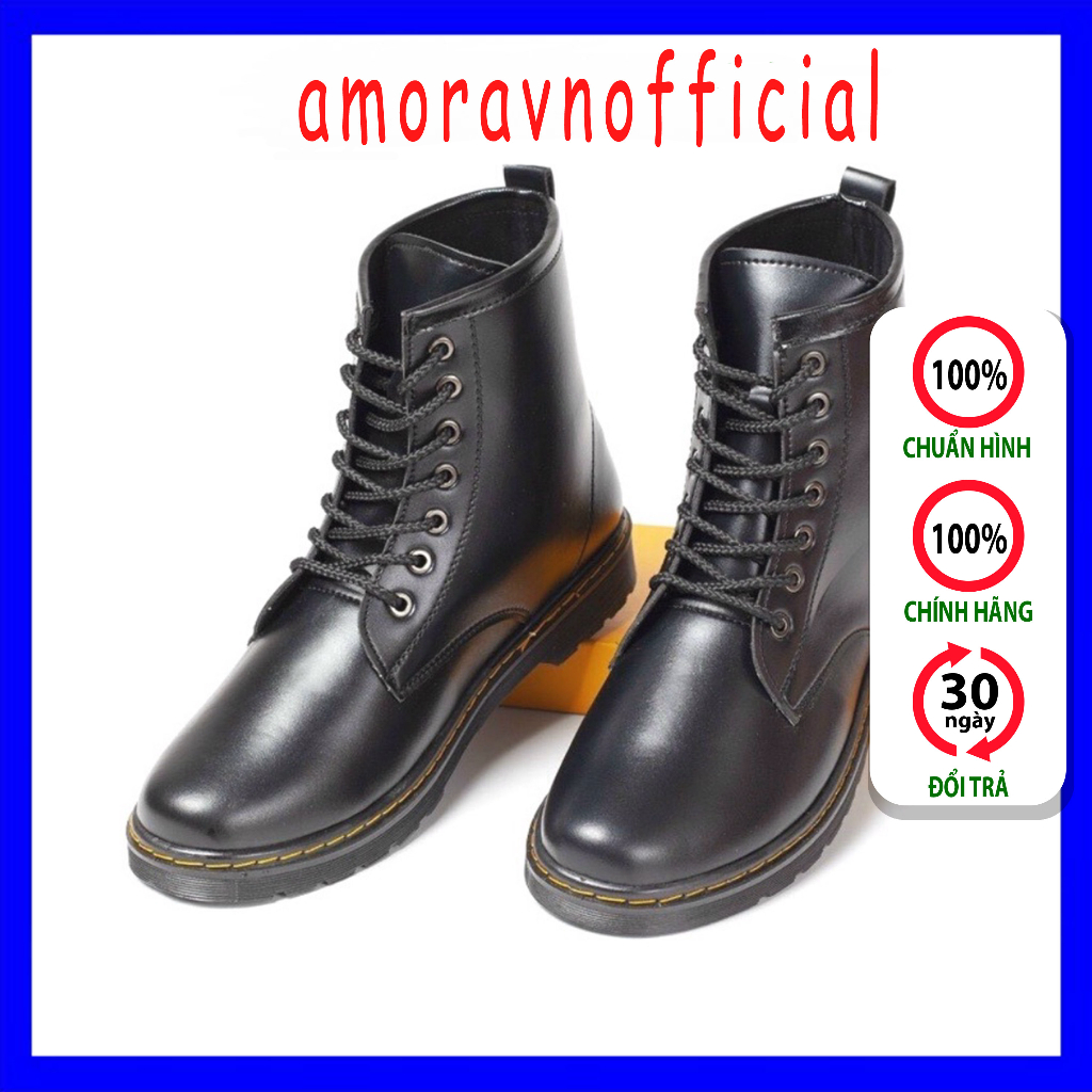 Giày combat boots nam cao cổ, đế khâu chắc chắn-mã m355-amoravnofficial