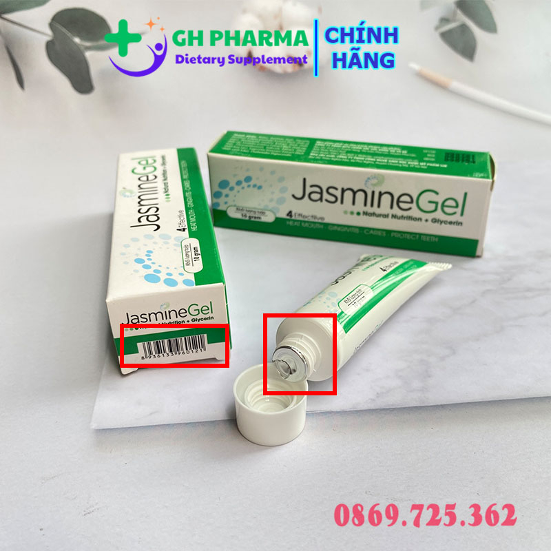 Gel Bôi Nhiệt Miệng Jasmine - Tuýp 10gram Giảm Nhiệt Miệng, Viêm Lợi, Sâu Răng