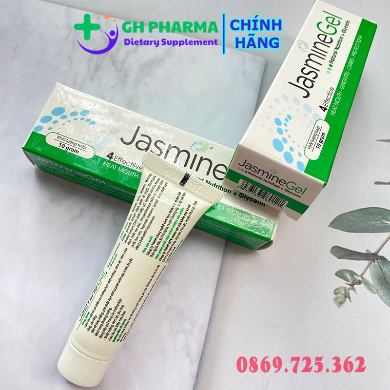 Gel Bôi Nhiệt Miệng Jasmine - Tuýp 10gram Giảm Nhiệt Miệng, Viêm Lợi, Sâu Răng
