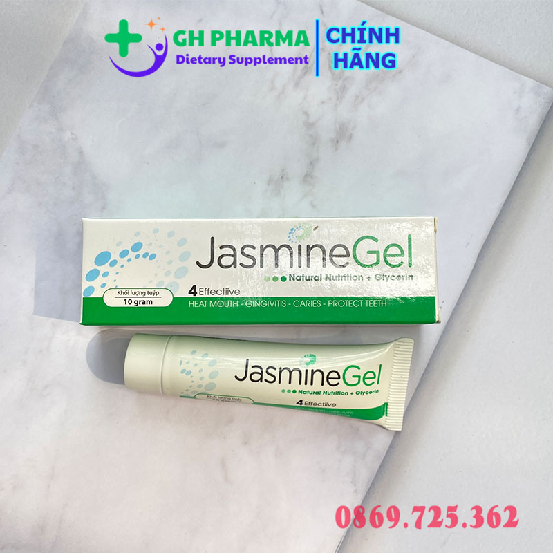 Gel Bôi Nhiệt Miệng Jasmine - Tuýp 10gram Giảm Nhiệt Miệng, Viêm Lợi, Sâu Răng