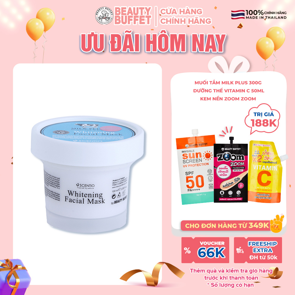 Mặt nạ dưỡng trắng và trẻ hoá da Scentio Milk Plus 100ml