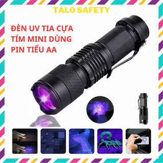 Đèn Pin UV Mini kim loại nhôm tia cực tím bước sòng 365nm- 395nm
